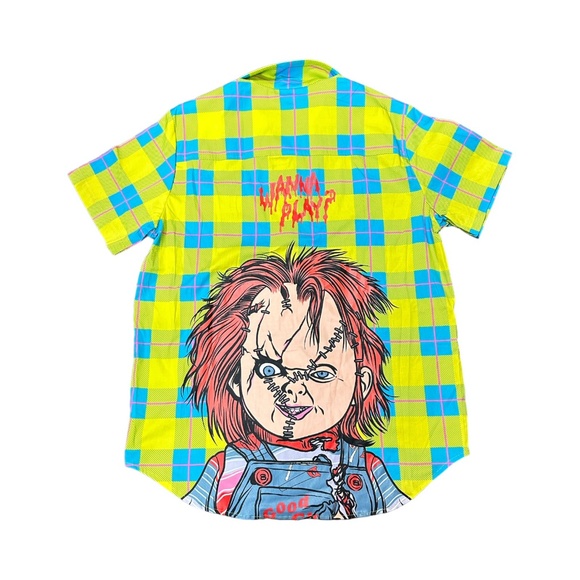 2023 Universal Studios Halloween Horror Nights Chucky Button Up Shirt XL
